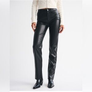 Abercrombie & Fitch 90’s Straight Ultra High Rise Leather Pants
